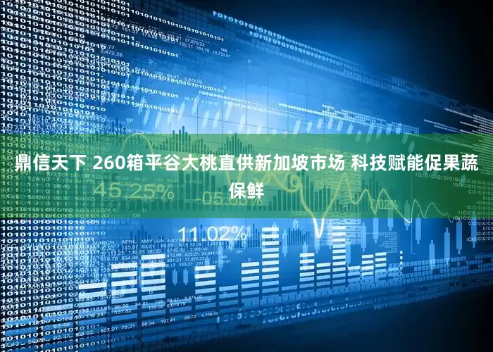 鼎信天下 260箱平谷大桃直供新加坡市场 科技赋能促果蔬保鲜