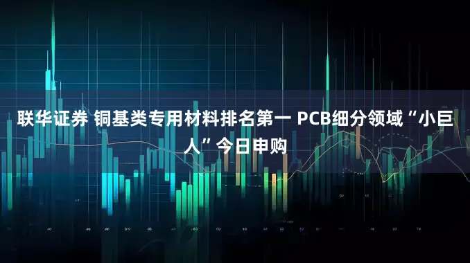 联华证券 铜基类专用材料排名第一 PCB细分领域“小巨人”今日申购