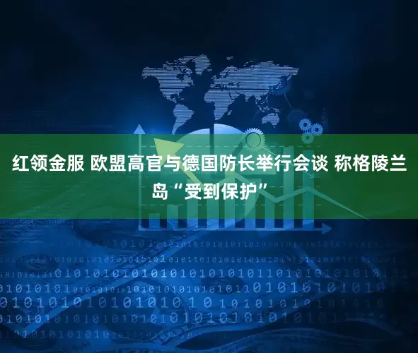 红领金服 欧盟高官与德国防长举行会谈 称格陵兰岛“受到保护”